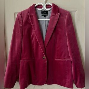 J. Crew Women's Rich Pink Velvet Blazer